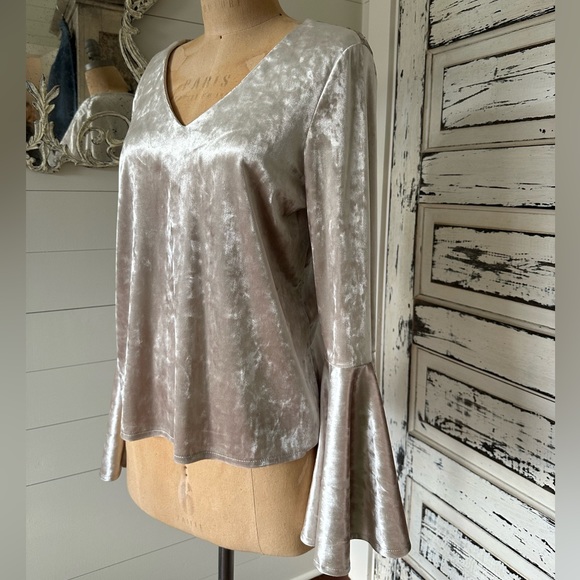 Karen Kane Velvet Bell Sleeve Top - Picture 3 of 6